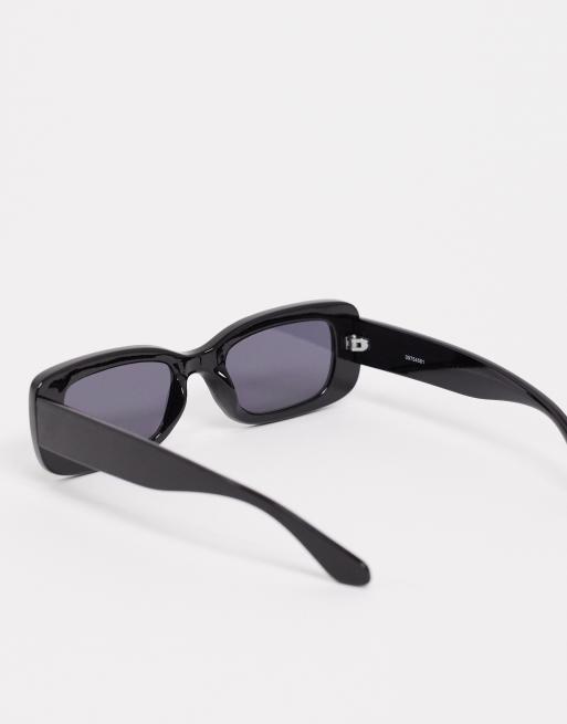 ASOS DESIGN – Svarta, fyrkantiga solglasögon med slipad kant, 2 av 4