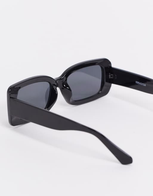 ASOS DESIGN – Svarta, fyrkantiga solglasögon med svarta glas, 2 av 4