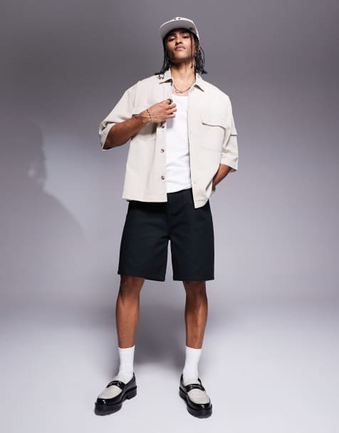 ASOS DESIGN – Svarta, halvlånga shorts - view 1