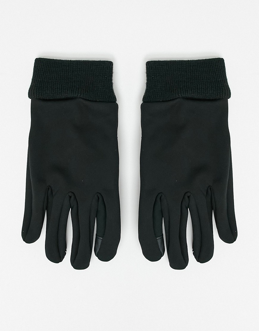 ASOS DESIGN – Svarta handskar i läderimitation med pekskärmsfunktion