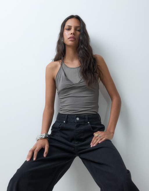 ASOS DESIGN – Svarta jeans med hög midja och barrelben, 2 av 5