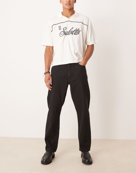 ASOS DESIGN – Svarta jeans med raka ben - view 1