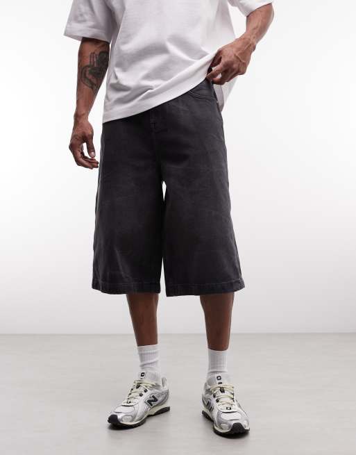 ASOS DESIGN – Svarta jeansshorts i längre modell, 2 av 5