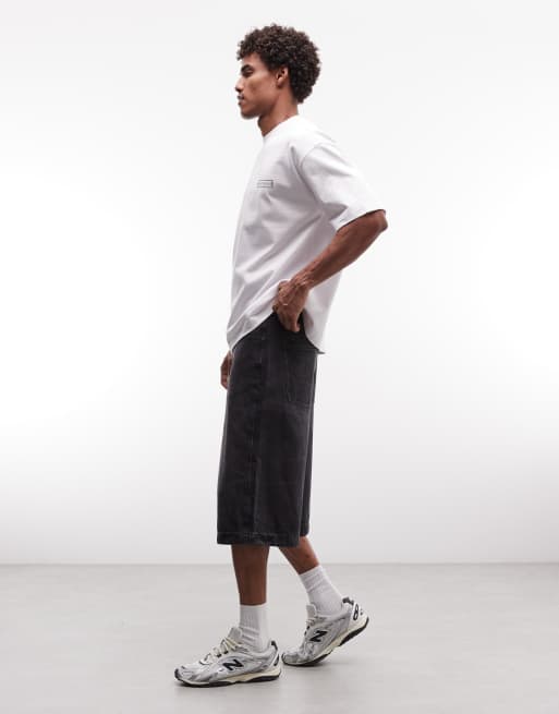 ASOS DESIGN – Svarta jeansshorts i längre modell, 3 av 5