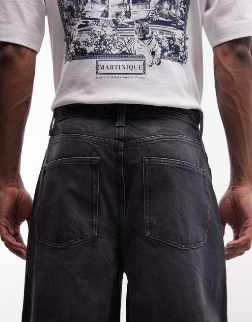 ASOS DESIGN – Svarta jeansshorts i längre modell, 4 av 5