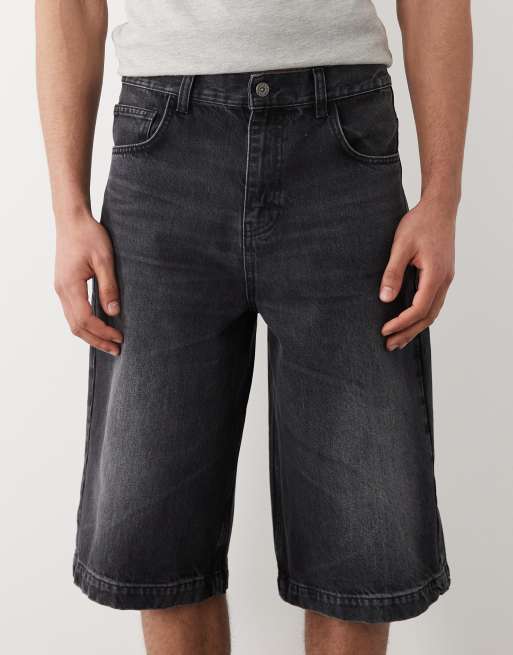 ASOS DESIGN – Svarta jeansshorts i längre modell, 4 av 5