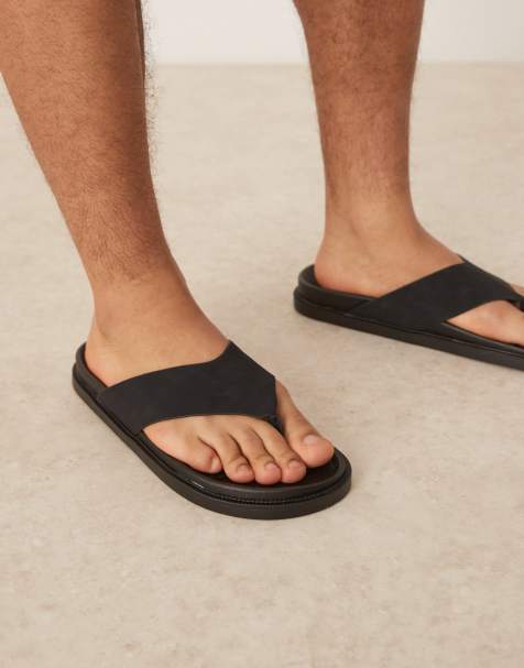 ASOS DESIGN – Svarta, klassiska flip flops - view 1