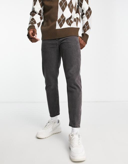 ASOS DESIGN – Svarta klassiska jeans i vintagetvätt utan stretch