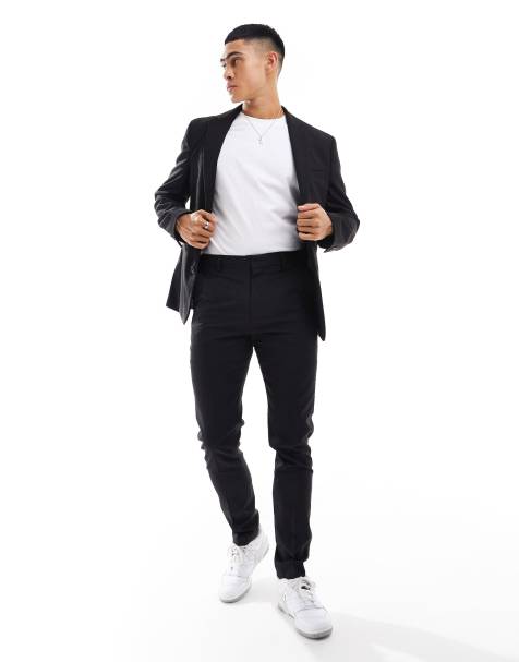 ASOS DESIGN – Svarta kostymbyxor med extra smal passform - view 1