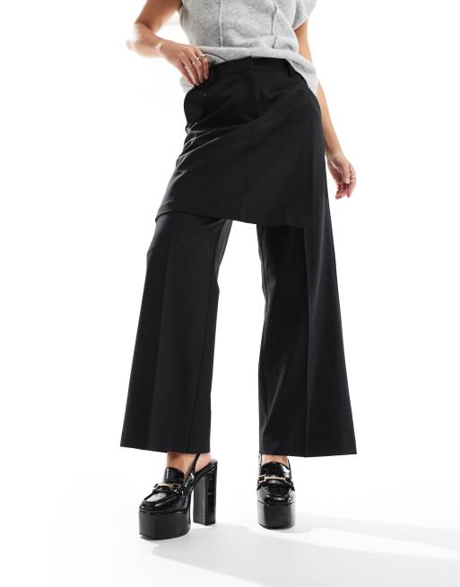 ASOS DESIGN – Svarta, krokodilskinnsmönstrade loafers med platå och blockklack, 3 av 4