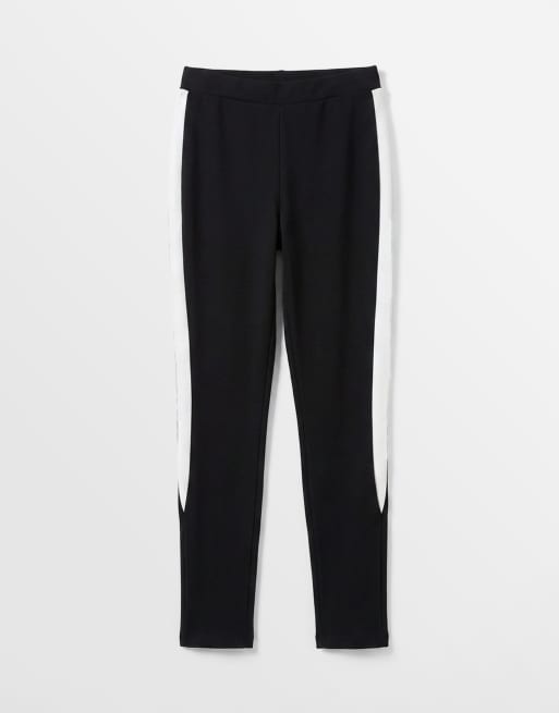 ASOS DESIGN – Svarta leggings med vit sidorand, 6 av 9