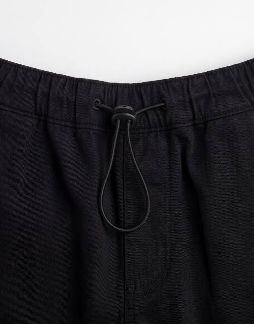 ASOS DESIGN – Svarta medellånga cargoshorts, 9 av 9