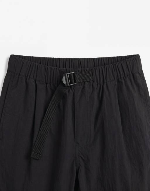 ASOS DESIGN – Svarta, mellanlånga jorts i nylon med skärp, 9 av 9