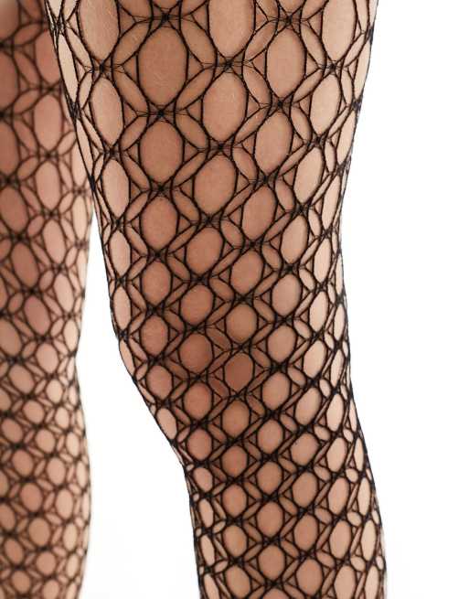 ASOS DESIGN – Svarta nättights med stora maskor, 2 av 4