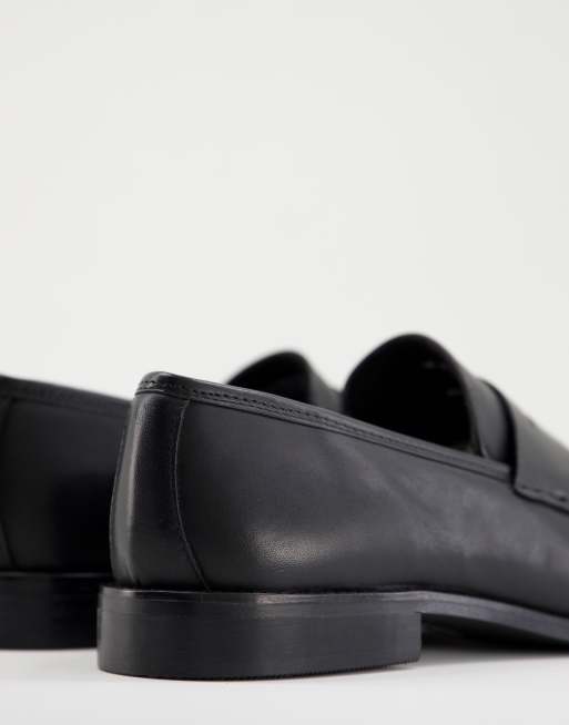 ASOS DESIGN – Svarta penny-loafers i läder, 2 av 4