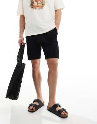 ASOS DESIGN – Svarta, skinny, halvlånga shorts - view 1