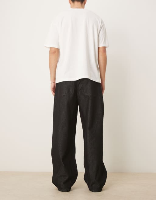 ASOS DESIGN – Svarta, sköljtvättade, superbaggy jeans, 2 av 5