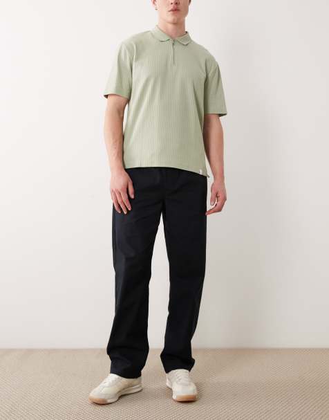 ASOS DESIGN – Svarta, smala byxor i linnemix - view 1
