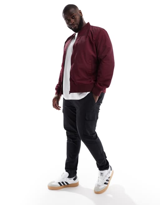 ASOS DESIGN – Svarta, smala cargobyxor