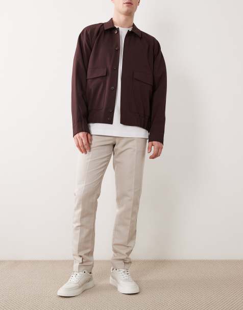 ASOS DESIGN – Svarta, smala finbyxor i linnerikt tyg - view 1