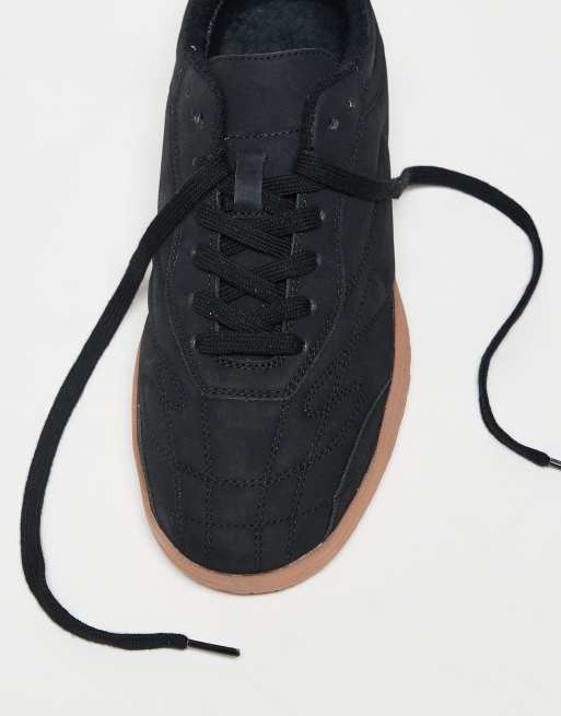 ASOS DESIGN – Svarta sneakers med naturvita sömmar, 4 av 4