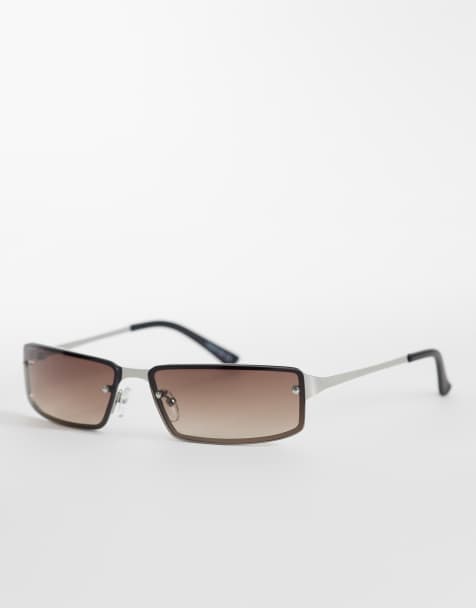 ASOS DESIGN – Svarta solglasögon med mörka glas - view 1