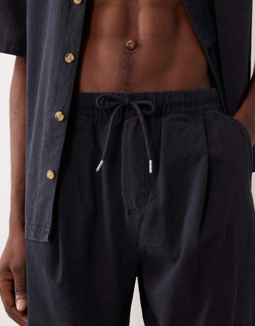 ASOS DESIGN – Svarta, texturerade, medellånga shorts, del av set, 5 av 5