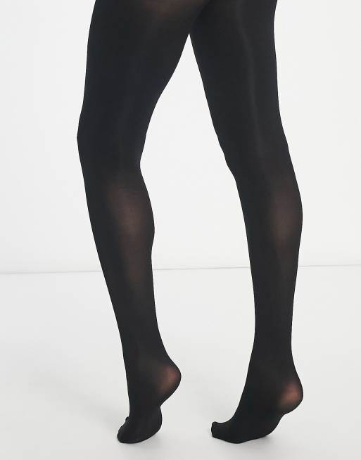 ASOS DESIGN – Svarta tights, 80 denier, 2-pack, 2 av 4