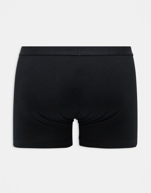 ASOS DESIGN – Svarta trunks i bomull, 3-pack, 2 av 3