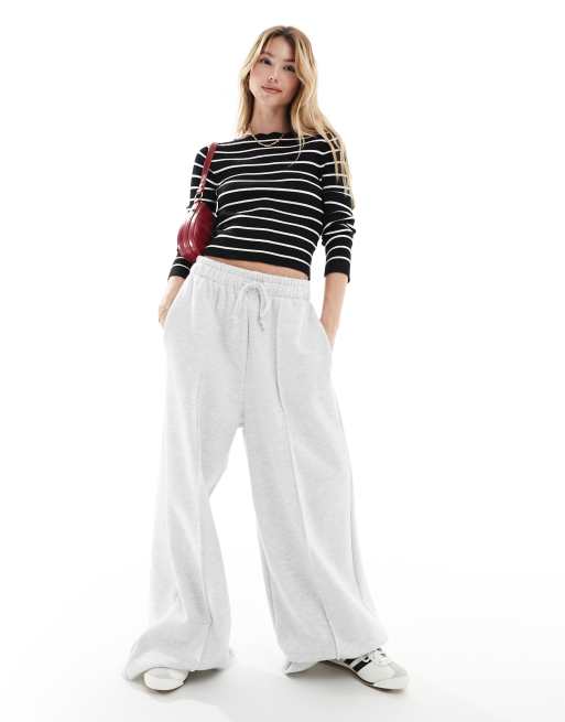 ASOS DESIGN – Svartvit, randig, stickad topp med båtringning och långa ärmar, 3 av 4