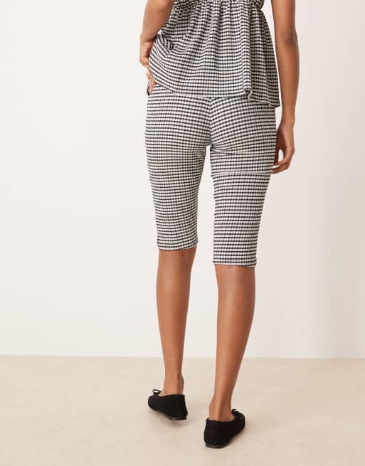 ASOS DESIGN – Svartvita, ginghamrutiga leggings i caprilängd, del av set, 5 av 5