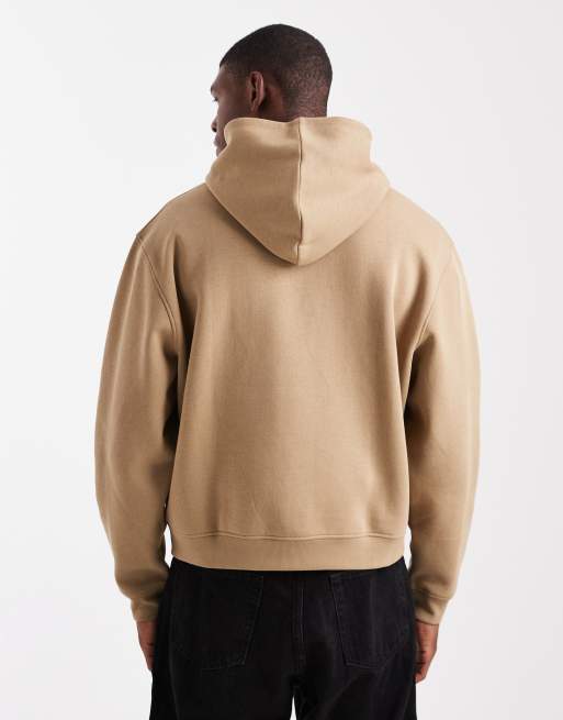 ASOS DESIGN - Sweat à capuche basique coupe carrée - Marron, 3 de 5