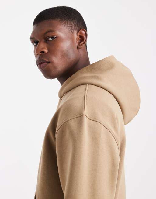 ASOS DESIGN - Sweat à capuche basique coupe carrée - Marron, 4 de 5