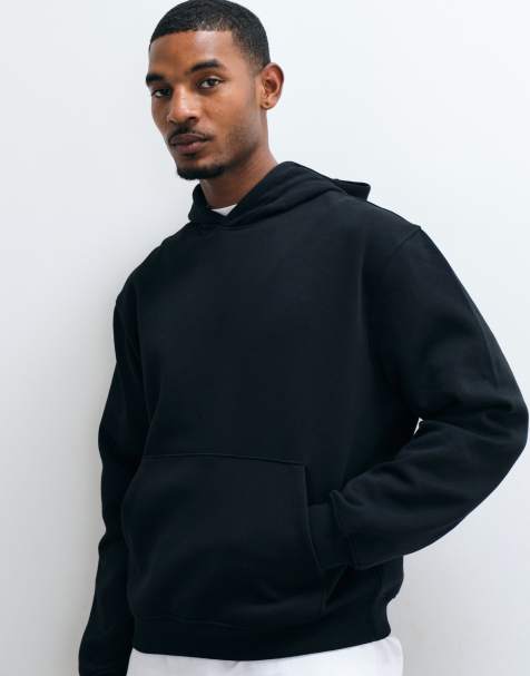 ASOS DESIGN - Sweat à capuche basique coupe carrée - Noir - view 1
