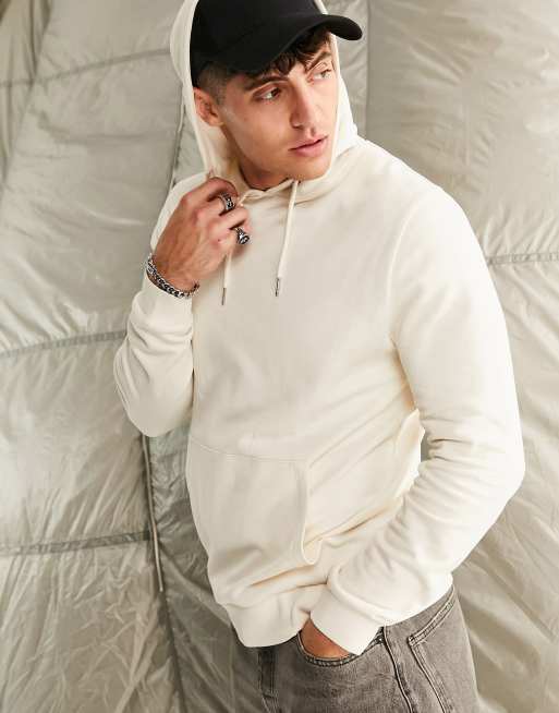 ASOS DESIGN - Sweat à capuche - Blanc cassé