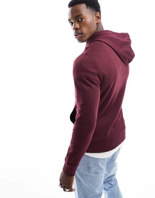 Sweat best sale capuche bordeaux