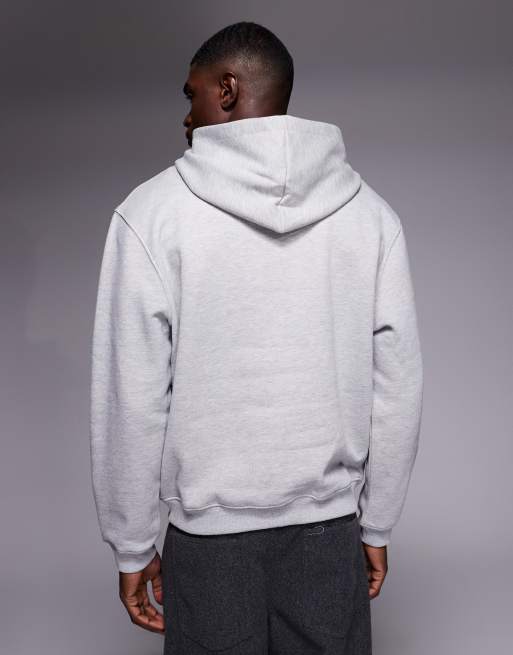 ASOS DESIGN - Sweat à capuche de qualité supérieure en tissu épais 400 g/m<sup>2</sup> - Gris chiné, 3 de 5