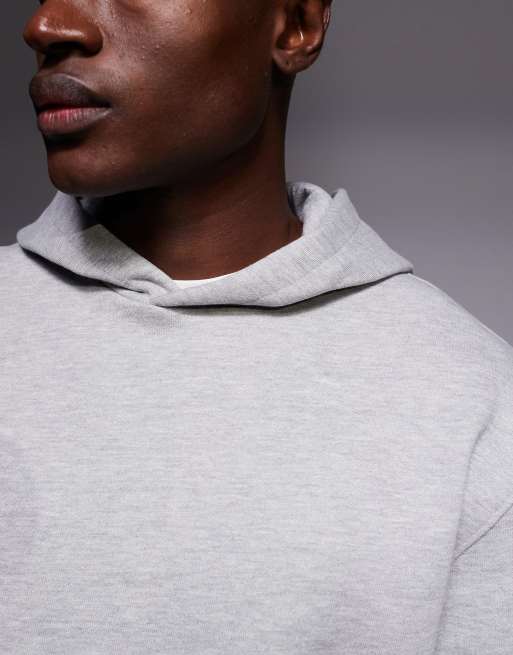ASOS DESIGN - Sweat à capuche de qualité supérieure en tissu épais 400 g/m<sup>2</sup> - Gris chiné, 5 de 5