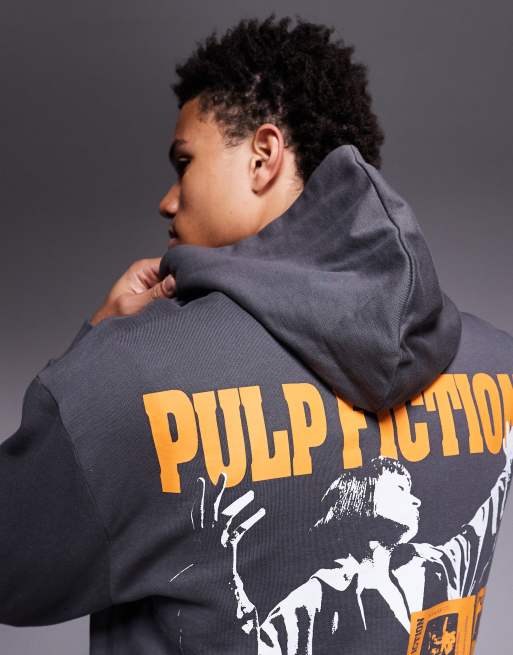 ASOS DESIGN - Sweat à capuche décontracté à imprimé Pulp Fiction - Noir, 5 de 5