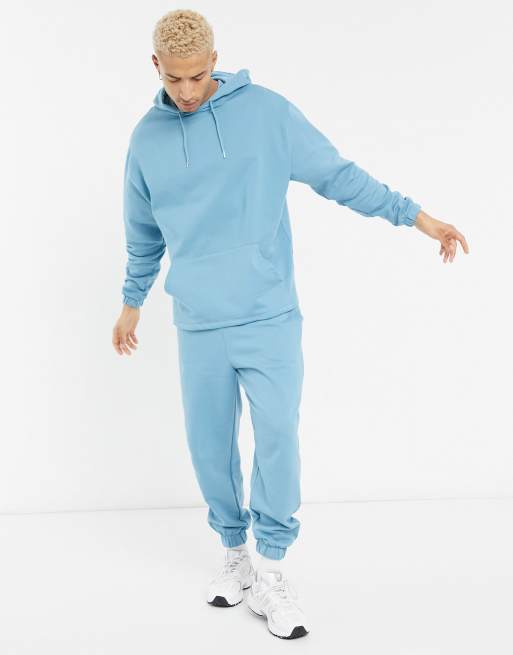 Survêtements | Unisex Jogger Oversize À Imprimé (ensemble) Bleu Bleu |  Collusion Homme · Selaledunyasi