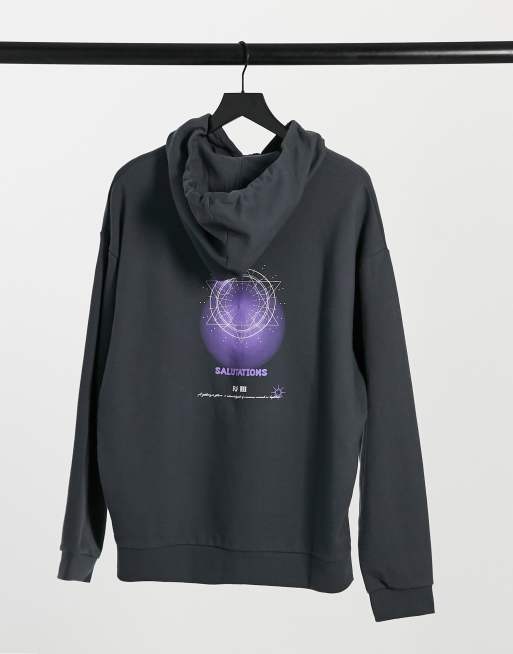 ASOS DESIGN - Sweat à capuche oversize avec imprimé mystique au dos