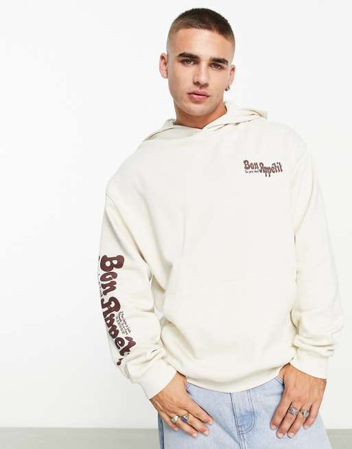 Sweat-shirt en coton pour homme avec capuche et poches dessinées