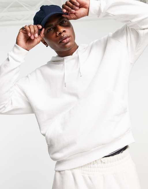 ASOS DESIGN - Sweat à capuche oversize - Blanc - WHITE