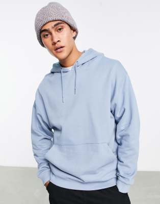 ASOS DESIGN - sweat à capuche oversize - Bleu délavé