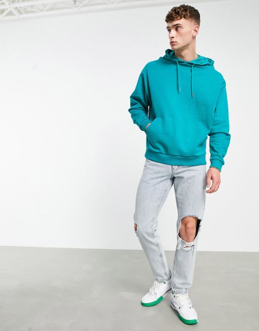 SWEAT À CAPUCHE OVERSIZE EN JERSEY - BLEU COBALT - FEMME | H&M BE