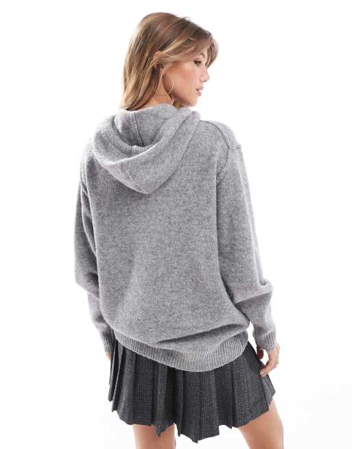 Pull à Capuche Gris Arne Pour Femme - Taille M, Coupe Décontractée, Neuf Sans étiquettes