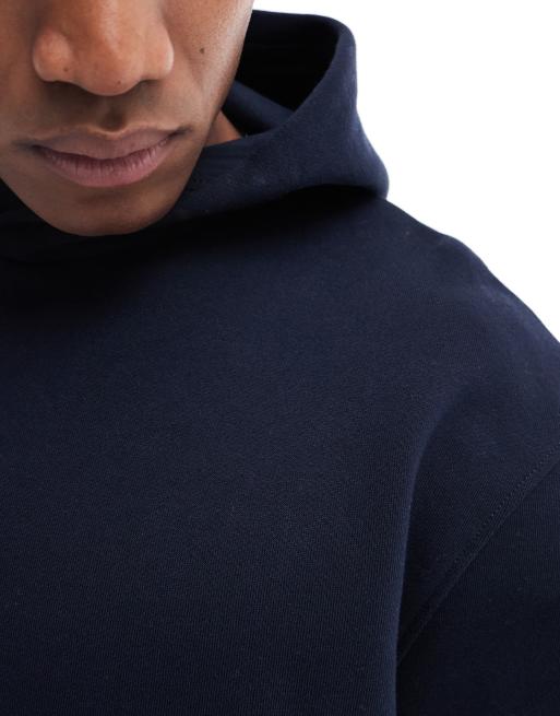ASOS DESIGN - Sweat à capuche oversize en tissu épais 400 g/m² de qualité supérieure - Bleu marine, 4 de 4