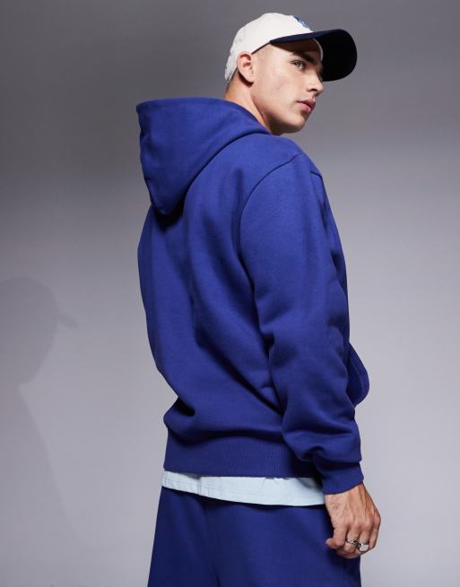 ASOS DESIGN - Sweat à capuche oversize en tissu épais 400 g/m² de qualité supérieure - Bleu, 3 de 4