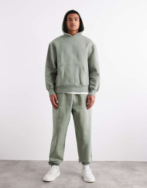 ASOS DESIGN - Sweat à capuche oversize en tissu épais 400 g/m² de qualité supérieure - Vert sauge, 2 de 6