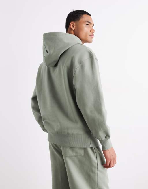 ASOS DESIGN - Sweat à capuche oversize en tissu épais 400 g/m² de qualité supérieure - Vert sauge, 3 de 6